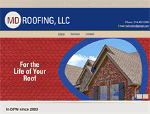 Tablet Screenshot of mdroofingllc.com